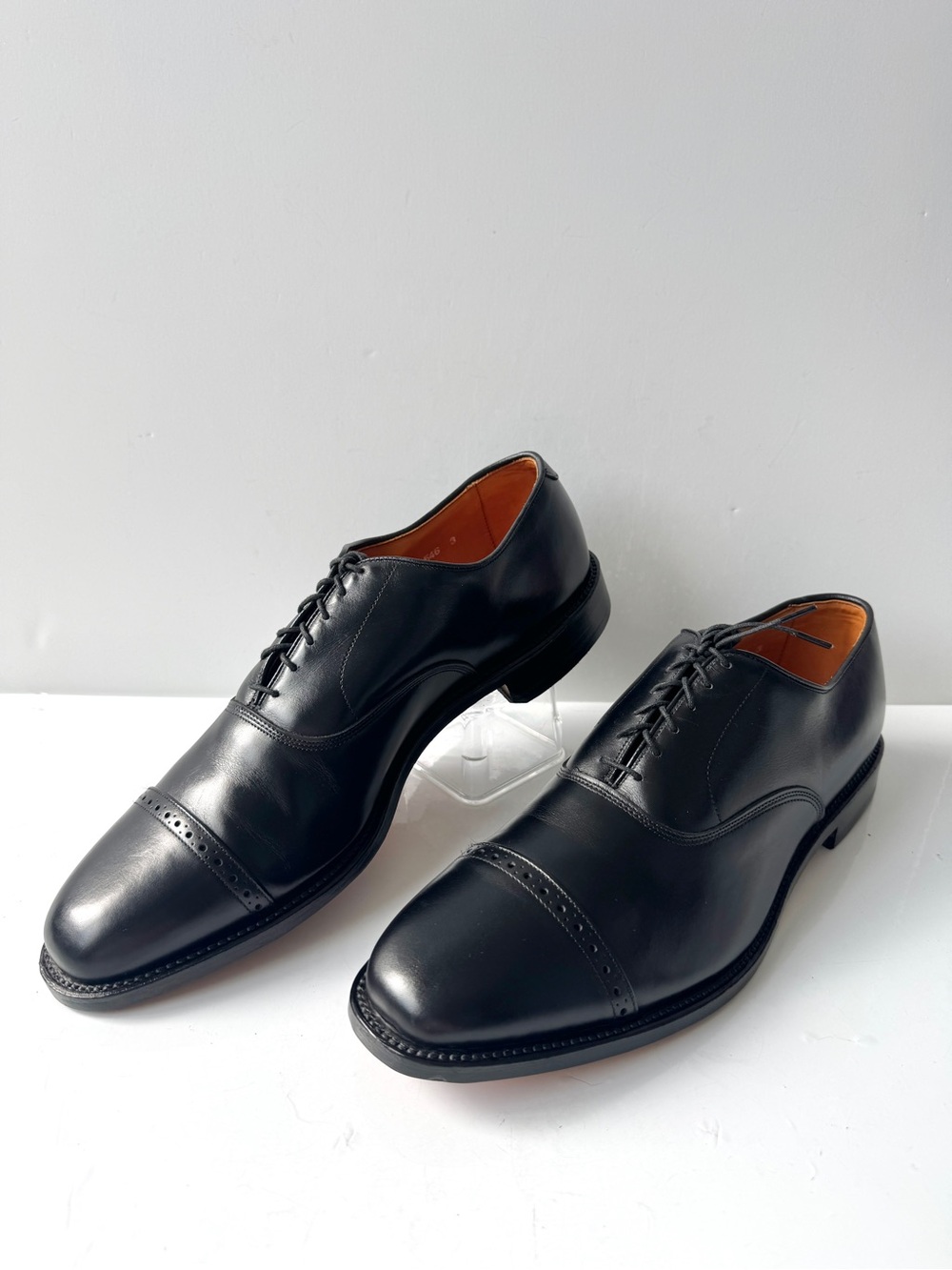 Allen Edmonds Hillcrest Classic Black Leather Cap-toe Oxford Dress Shoes Sz 12B